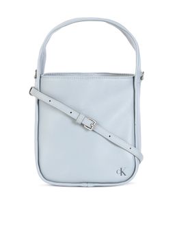 Calvin Klein - Blue Solid Sling Bag with Detachbale Strap