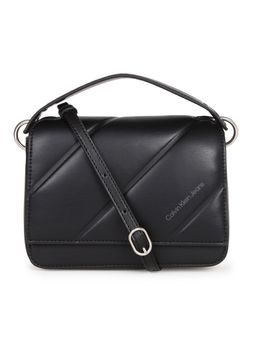 Calvin Klein - Black Solid Sling Bag with Detachbale Strap