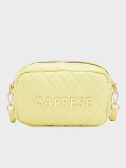 Caprese - Yellow Textured Sling Bag with Detachbale Strap