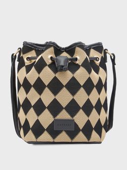 Caprese - Black Checks Sling Bag