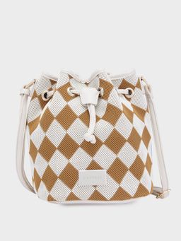 Caprese - Cream Checks Sling Bag