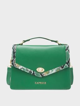 Caprese - Green Animal Print Sling Bag with Detachbale Strap