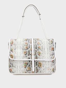 Caprese - White Animal Print Hand Bag
