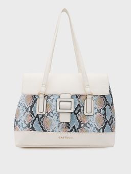 Caprese - Cream Animal Print Hand Bag