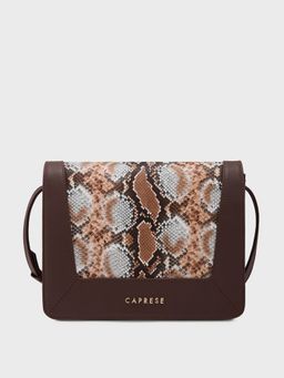 Caprese - Brown Animal Print Shoulder Bag