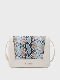 Caprese - Cream Animal Print Shoulder Bag