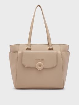 Caprese - Beige Solid Hand Bag