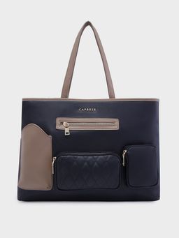 Caprese - Black Solid Hand Bag