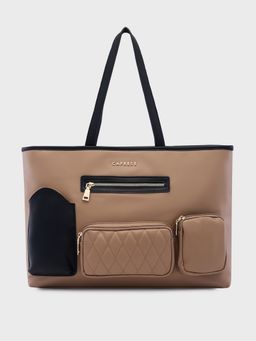 Caprese - Beige Solid Hand Bag