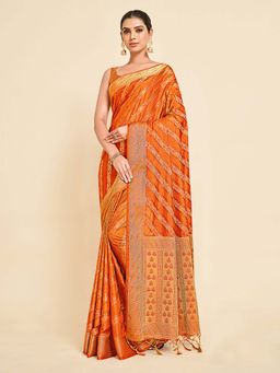 Mimosa - Women'S Kanjivaram Art Silk Saree With Unstiched Blouse