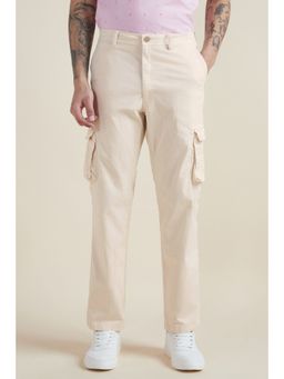 Allen Solly - Men Beige Solid Casual Trouser