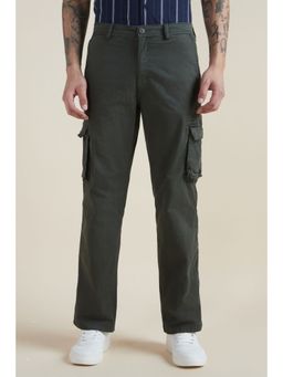 Allen Solly - Men Green Solid Casual Trouser