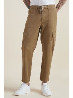 Allen Solly - Men Brown Solid Casual Trouser