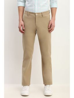 Allen Solly - Men Beige Solid Casual Trouser