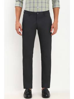 Allen Solly - Men Grey Textured Casual Trouser
