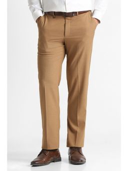 Van Heusen - Men Brown Solid Trouser