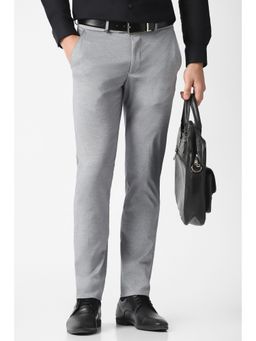 Van Heusen - Men Grey Textured Trouser
