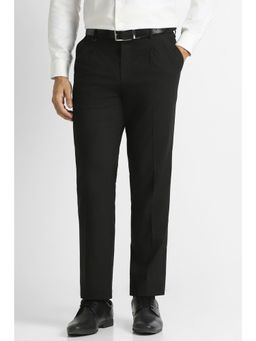 Van Heusen - Men Black Solid Trouser