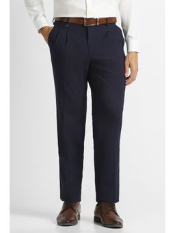 Van Heusen - Men Navy Solid Trouser
