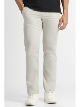 Van Heusen - Men White Solid Trouser