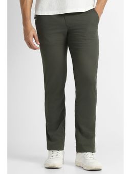 Van Heusen - Men Olive Solid Trouser