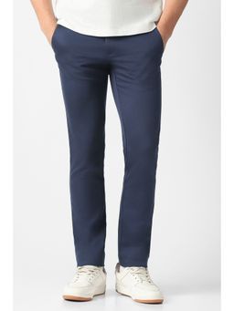 Van Heusen - Men Navy Solid Trouser