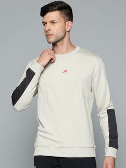 Alcis - Men Off White Printed Sweatshirt