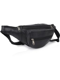Cimoni - Black Stylish Classy Unique Design Short trip Waist Bag For Unisex