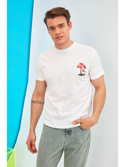 Trendyol - Man White T-Shirt