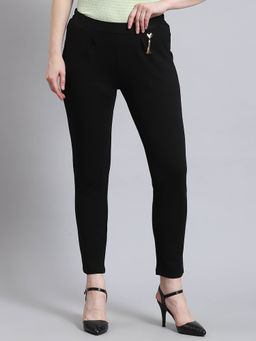 Monte Carlo - Black Solid Straight Jeggings