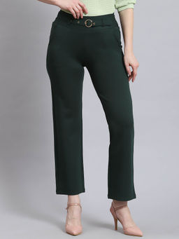 Monte Carlo - Green Solid Straight Trouser (Set of 2)