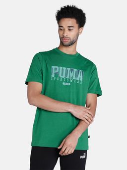 Puma - Graphics Retro Mens Green T-shirt
