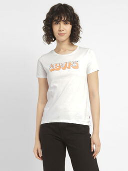 Levi's - Women Solid Print Round Neck T-Shirt