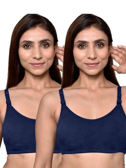 Inner Sense - Organic Cotton Antimicrobial Women Feeding Bra Multi-Color (Set of 2)