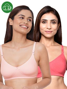 Inner Sense - Organic Cotton Antimicrobial Women Feeding Bra Multi-Color (Set of 2)