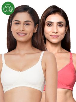 Inner Sense - Organic Cotton Antimicrobial Women Feeding Bra Multi-Color (Set of 2)