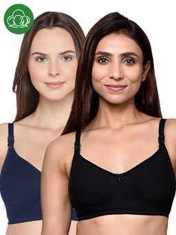 Inner Sense - Organic Cotton Antimicrobial Women Feeding Bra Multi-Color (Set of 2)