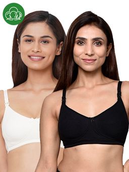 Inner Sense - Organic Cotton Antimicrobial Women Feeding Bra Multi-Color (Set of 2)