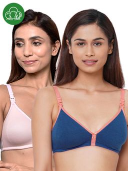 Inner Sense - Organic Cotton Antimicrobial Women Feeding Bra Multi-Color (Set of 2)