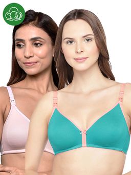 Inner Sense - Organic Cotton Antimicrobial Women Feeding Bra Multi-Color (Set of 2)