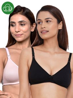 Inner Sense - Organic Cotton Antimicrobial Women Feeding Bra Multi-Color (Set of 2)