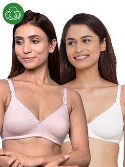 Inner Sense - Organic Cotton Antimicrobial Women Feeding Bra Multi-Color (Set of 2)