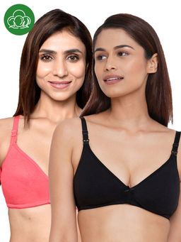Inner Sense - Organic Cotton Antimicrobial Women Feeding Bra Multi-Color (Set of 2)