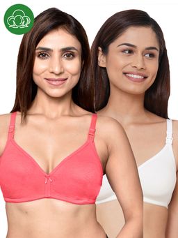 Inner Sense - Organic Cotton Antimicrobial Women Feeding Bra Multi-Color (Set of 2)