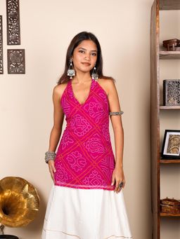 NISHORAMA - Pink Printed Kurti