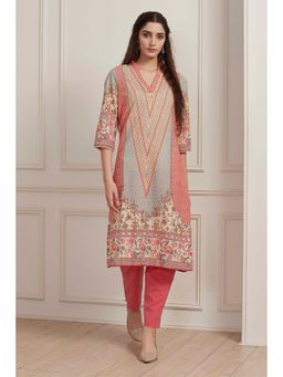 Biba - Red Printed Kurta