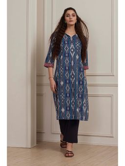 Biba - Blue Printed Kurta