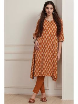 Biba - Brown Printed Kurta
