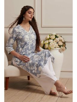 Biba - Blue Floral Kurta
