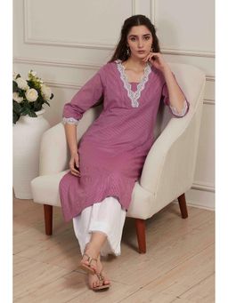 Biba - Purple Stripes Kurta